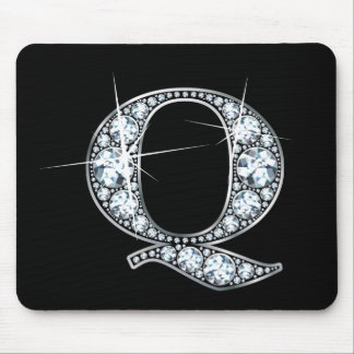 "Q" Diamond Bling Mousepad