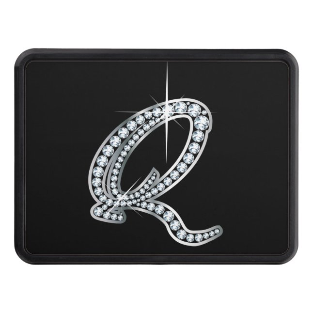 Q Faux-"Diamond Bling"  Hitch Cover (Front)