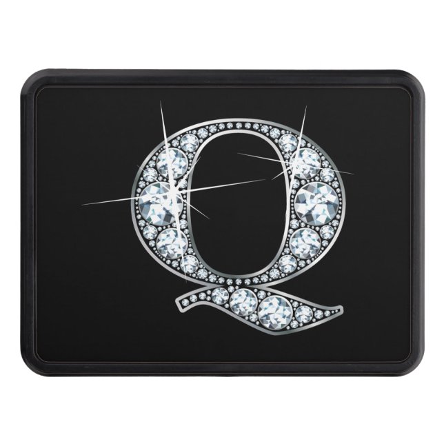 Q Faux-"Diamond Bling" Tow Hitch Cover (Front)