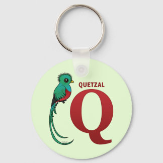 Q for Quetzal Keychain