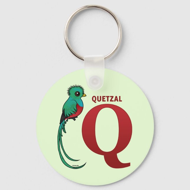 Q for Quetzal Keychain (Front)