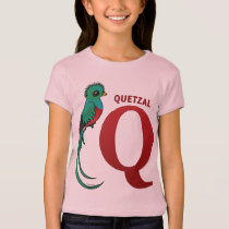Q is for Quetzal Girls' Bella+Canvas Fitted Babydoll T-Shirt