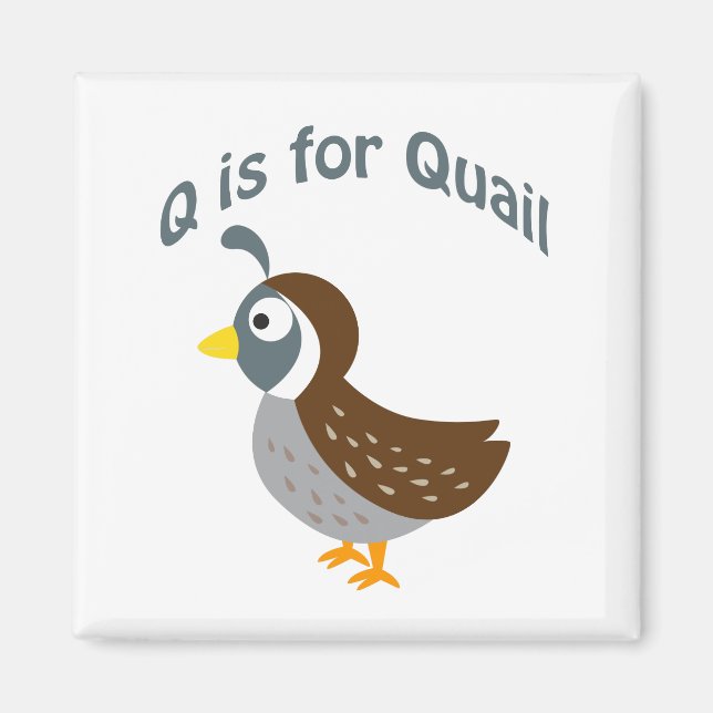 Q is for Quail Magnet (Front)