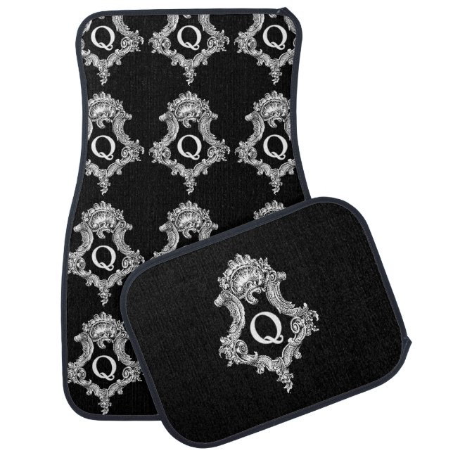 Q Monogram Initial Set of Car Mats (Set)