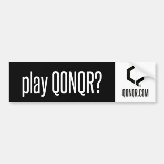 Q play Qonqr Bumper Sticker