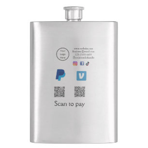 Q R code PayPal venmo scan pay add social media de Flask