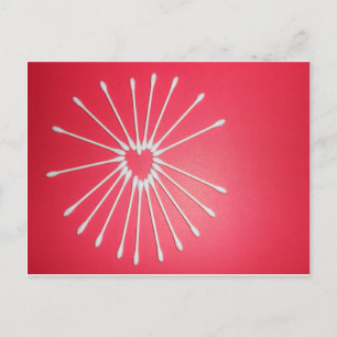 Q-Tip Heart Postcard
