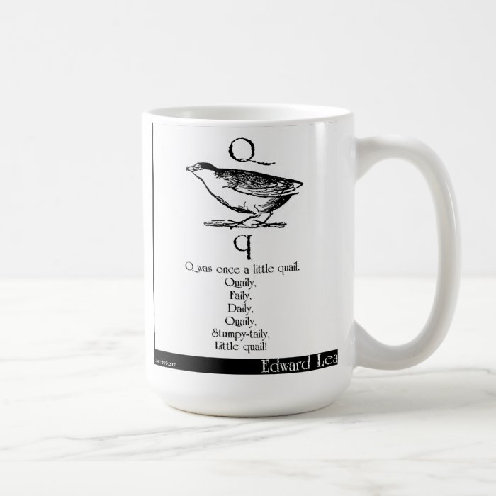 Q was once a little quail coffee mug