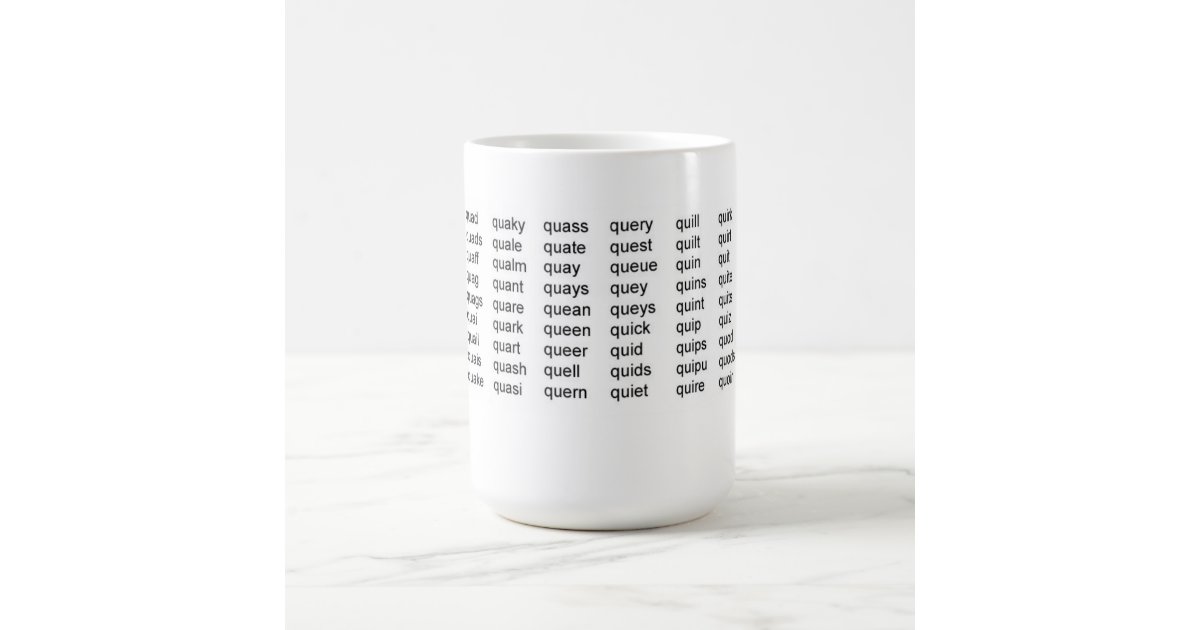 Q-Word Mug List | Zazzle