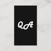 QA business card for qa testing design