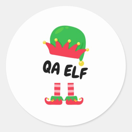 QA elf Classic Round Sticker