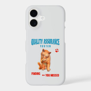 QA Tester Cat Humor iPhone 17 Case