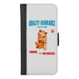 QA Tester Cat Humor iPhone 8/7 Wallet Case
