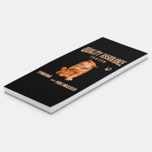 QA Tester Cat Humor Magnetic Notepad