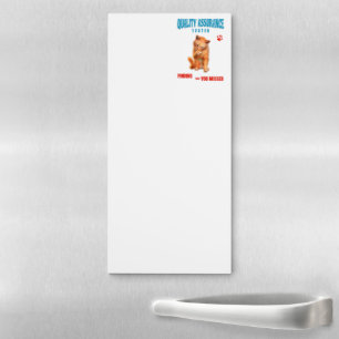 QA Tester Cat Humor Magnetic Notepad