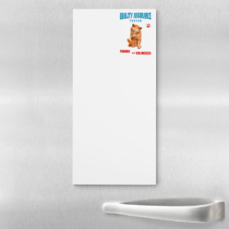QA Tester Cat Humor Magnetic Notepad