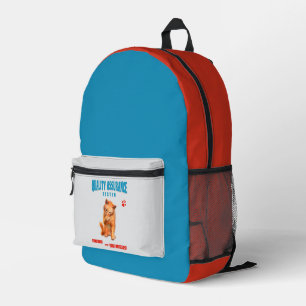 QA Tester Cat Humor Printed Backpack