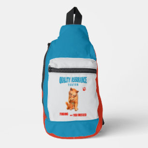 QA Tester Cat Humor Sling Bag