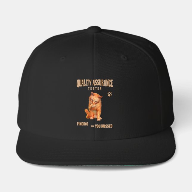 QA Tester Cat Humor Visor (Front)