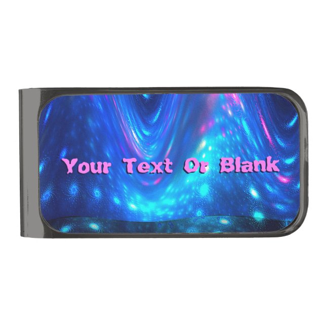 Qaanaaq - Northern Lights Gunmetal Finish Money Clip (Front)