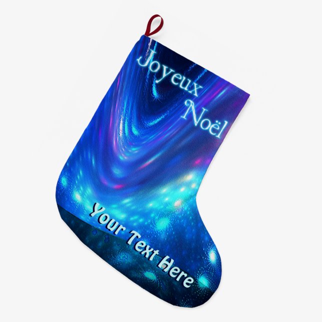 Qaanaaq - Northern Lights Large Christmas Stocking (Front (Hanging))