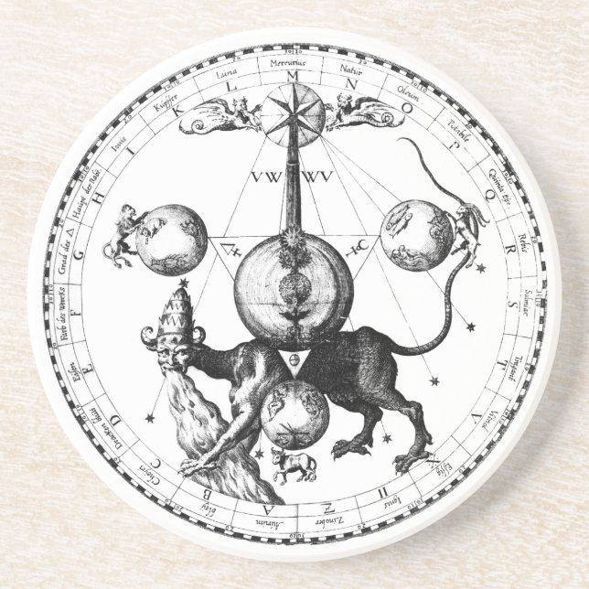 Qabalah Mandala Drink Coaster (Front)