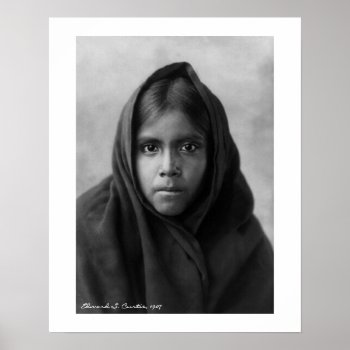 Qahatika Girl By Edward S. Curtis 16 X 20 Poster by HistoryinBW at Zazzle