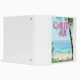 Qalito Fiji travel poster 3 Ring Binder