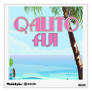 Qalito Fiji travel poster Wall Decal