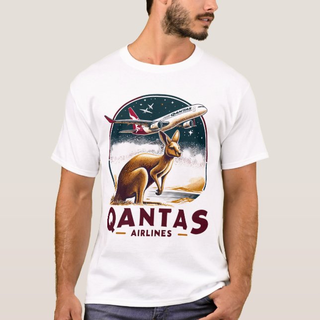 Qantas Airlines  T-Shirt (Front)