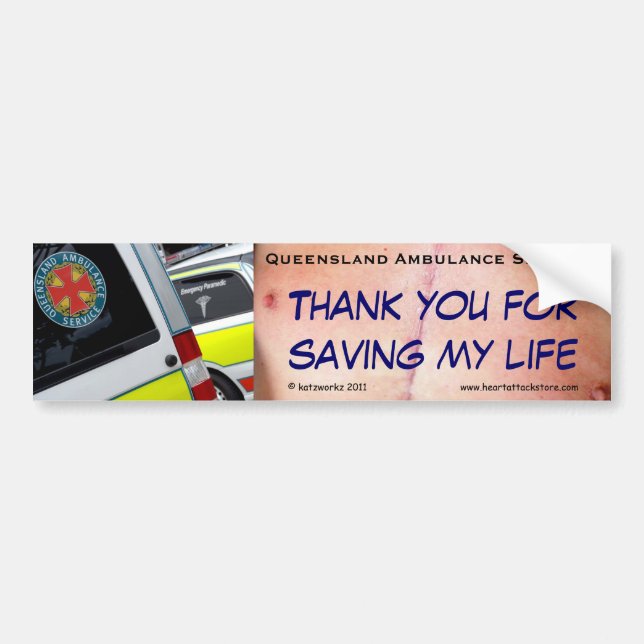 QAS - Thank you for saving my life Bumper Sticker (Front)