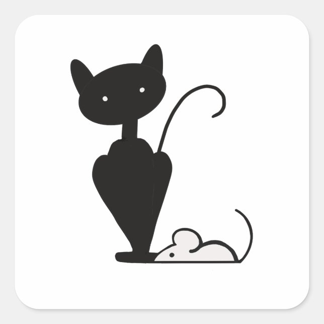 Qat and Mouse Logo Sticker (Front)
