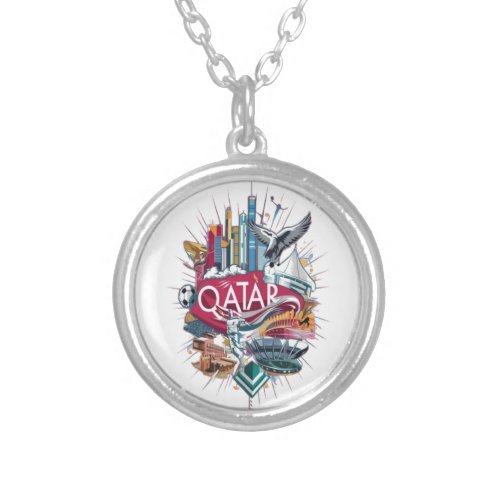 Qatar11 Silver Plated Necklace
