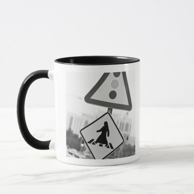 Qatar, Ad Dawhah, Doha. Arabian Pedestrian 2 Mug (Left)