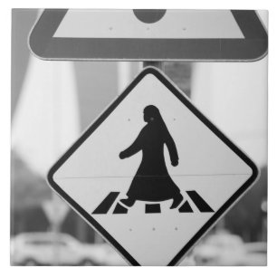Qatar, Ad Dawhah, Doha. Arabian Pedestrian Tile