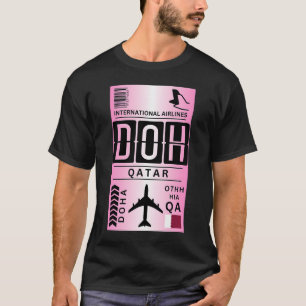 Qatar Airport Luggage Tag T-Shirt