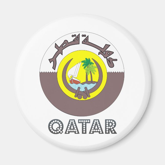 Qatar Coat of Arms Magnet (Front)