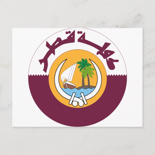 qatar coat of arms postcard (Front)