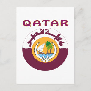 QATAR Coat Of Arms Postcard