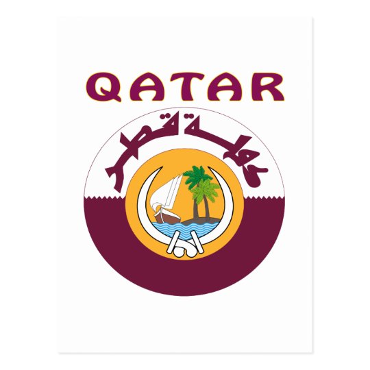 QATAR Coat Of Arms Postcard Zazzle