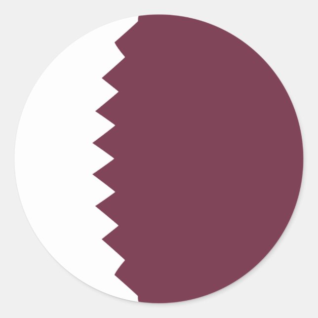Qatar Fisheye Flag Sticker (Front)