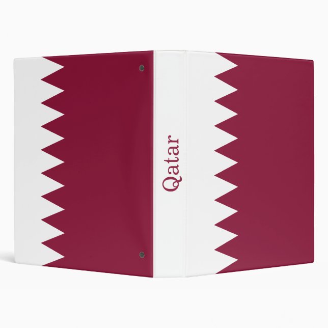 Qatar Flag 3 Ring Binder (Background)