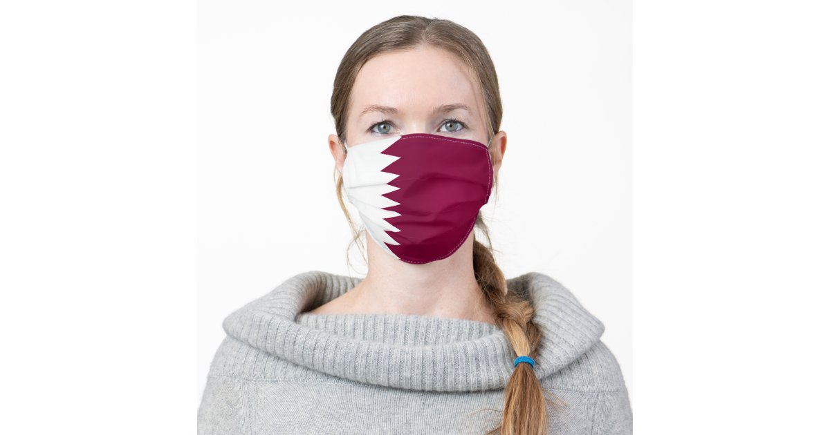 Qatar Flag Adult Cloth Face Mask Zazzle Com Qatar Flag Adult Cloth Face Mask Zazzle Com