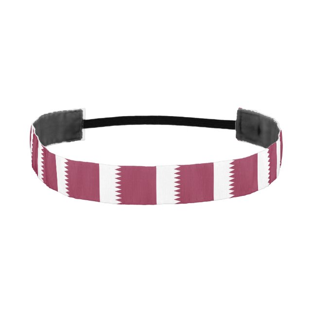 Qatar Flag Athletic Headband (Front)