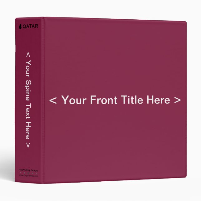 Qatar Flag Binder (Front/Spine)