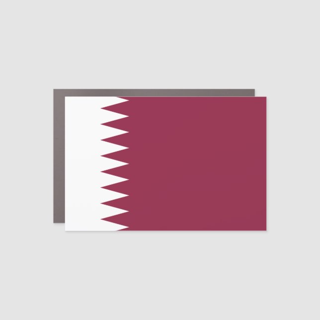 Qatar Flag Car Magnet (Front)