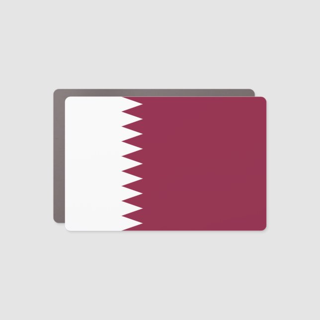 Qatar Flag Car Magnet (Front)
