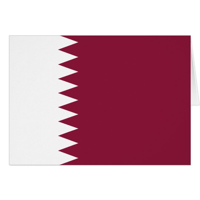 Qatar Flag Cards (Front Horizontal)