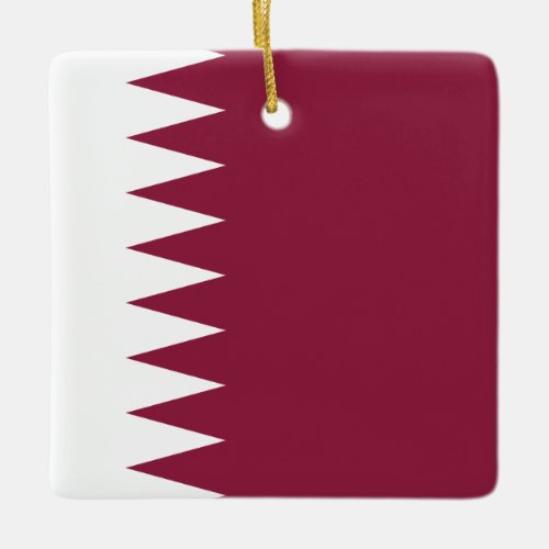 Qatar Flag  Ceramic Ornament