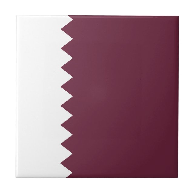 Qatar Flag Ceramic Tile (Front)